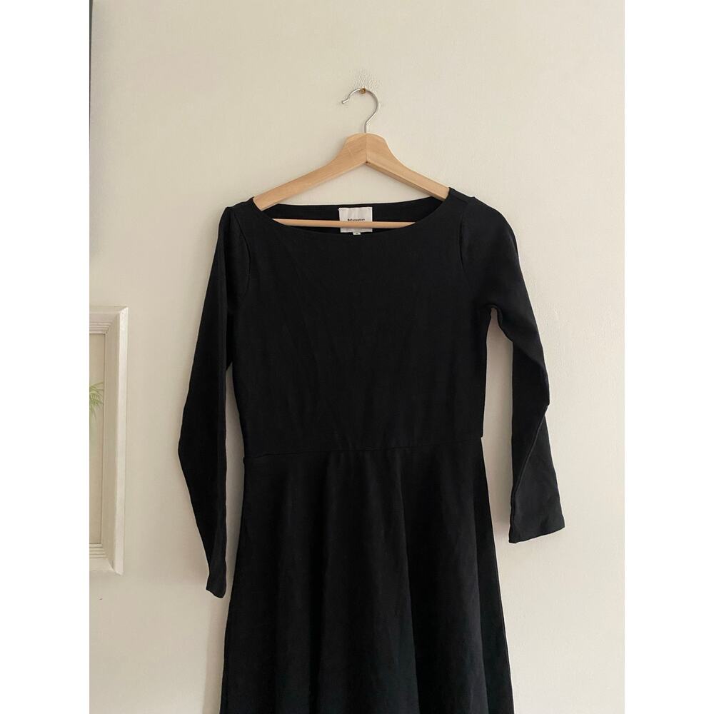 REFORMATION Wiley Knit Long Sleeve Black Dress Size Medium - Picture 4 of 8